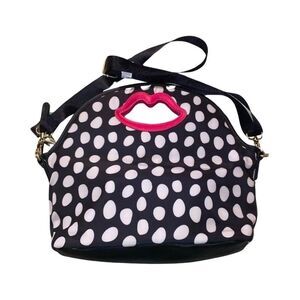 Betsey Johnson Lunch Tote with Pink Bow and Lips